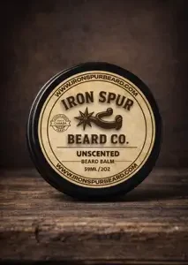 unscented beard balm , iron spur beard company